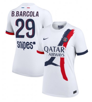 Paris Saint-Germain Bradley Barcola #29 Udebanetrøje Dame 2025-26 Kortærmet